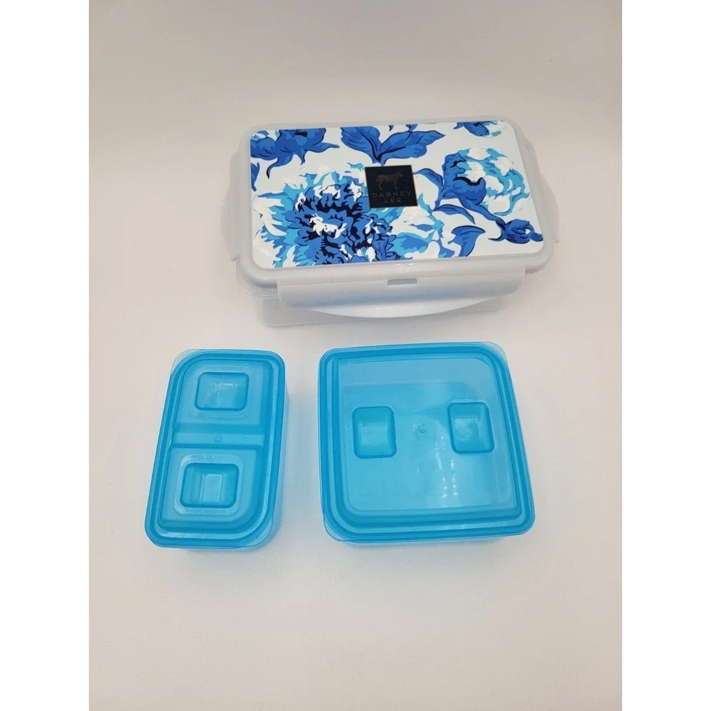 Bento Style Lunch Container Blue Floral‎ Dabney Lee Arctic Fox